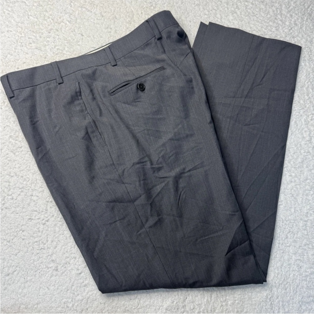 Brooks Brothers Mens Madison Dress Pants 38x32 Gray Wool‎ Slacks (Measure 37x31)